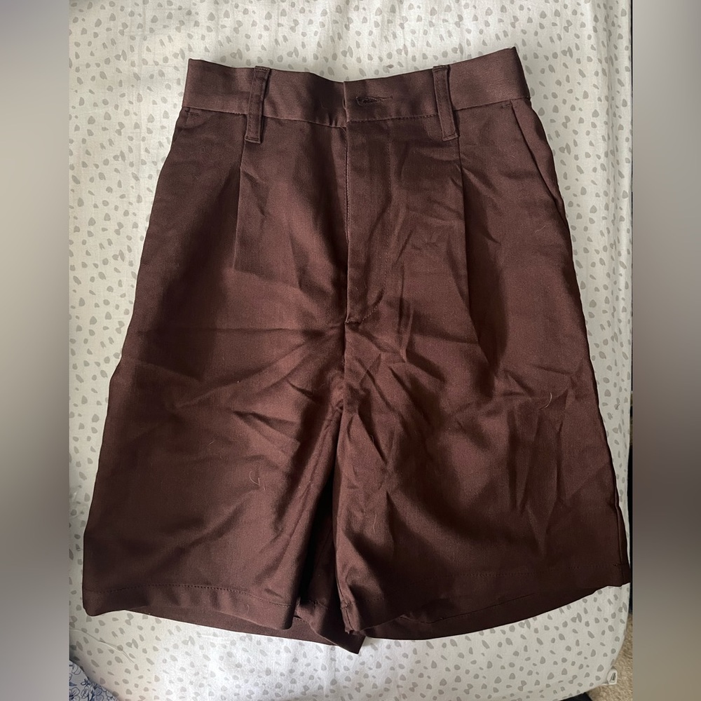 Brown Shorts, Recycled Materials, Size 2